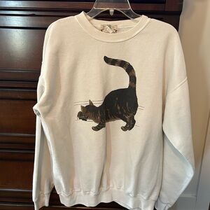 Vintage Orvis Cat & Mouse Print Sweatshirt